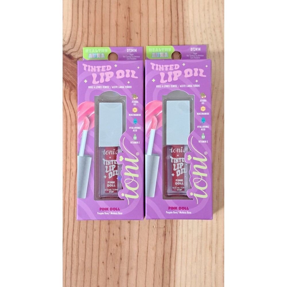 Ioni Tinted Lip Oil Pink Doll Set Of Two New In Box